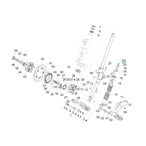 Front fork - Vespa Sprint 150 3V IE ABS Euro 3 2015