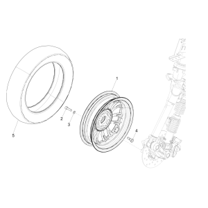 Vespa Sprint 150 3V IE ABS Euro 3 2015 front wheel