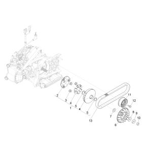 Variator V-belt Vespa GTS 300 Super HPE 4V IE ABS Euro 5 2020-2022