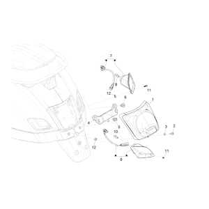 Rear light - Rear indicators Vespa GTS 300 Super HPE 4V IE ABS Euro 5 2020-2022