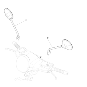 Mirrors Vespa GTS 300 Super HPE 4V IE ABS Euro 5 2020-2022