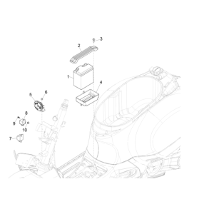 Battery - Horn - Starter Relay Vespa GTS 300 Super HPE 4V IE ABS Euro 5 2020-2022