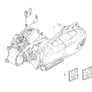 Complete engine block Vespa GTS 300 Super HPE 4V IE ABS Euro 5 2020-2022