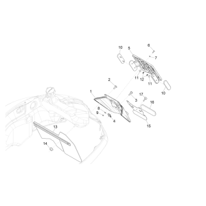 Vespa GTS 300 Super HPE 4V IE ABS Euro 5 2020-2022 rear fender