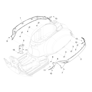 Motorcycle screens - spoiler Vespa GTS 300 Super HPE 4V IE ABS Euro 5 2020-2022