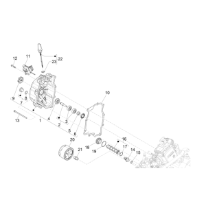 Water Pump - Oil Filter Vespa GTS 300 Super HPE 4V IE ABS Euro 5 2020-2022