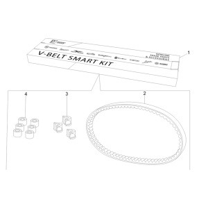V-belt kit - Variator rollers Vespa GTS 300 Super HPE 4V IE ABS Euro 5 2020-2022
