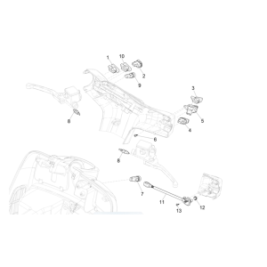 Switches - Pushbuttons Vespa GTS 300 Super HPE 4V IE ABS Euro 5 2020-2022