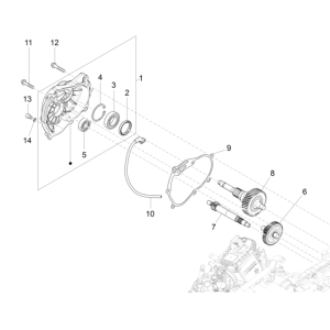 Gear - Transmission Vespa GTS 300 Super HPE 4V IE ABS Euro 5 2020-2022
