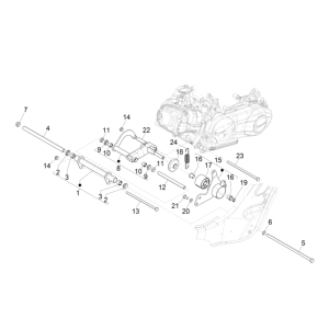 Vespa GTS 300 Super HPE 4V IE ABS Euro 5 2020-2022 engine suspension
