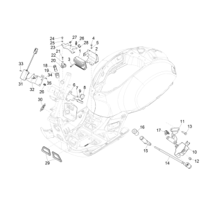 Voltage regulator - Ignition coil - Electronic parts Vespa GTS 300 Super HPE 4V IE ABS Euro 5 2020-2022