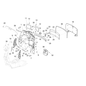 Leg shield Vespa GTS 300 Super HPE 4V IE ABS Euro 5 2020-2022