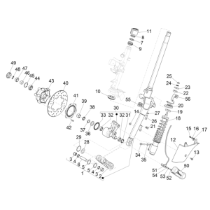 Front fork - Vespa GTS 300 Super HPE 4V IE ABS Euro 5 2020-2022