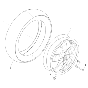Vespa GTS 300 Super HPE 4V IE ABS Euro 5 2020-2022 Front Wheel