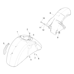 Front fender - Mudguards Vespa GTS 300 Super HPE 4V IE ABS Euro 5 2020-2022