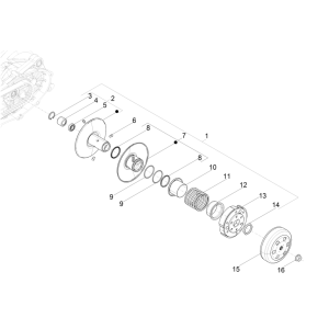Piaggio Typhoon 50 2-stroke Euro 4 2018-2020 clutch
