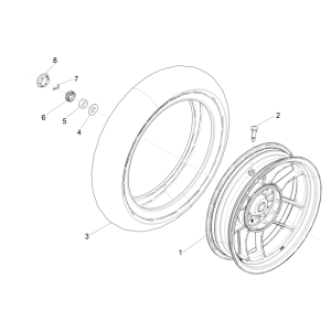 Piaggio Typhoon 50 2-stroke Euro 4 2018-2020 rear wheel