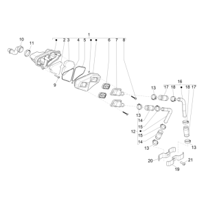 Piaggio Typhoon 50 2-stroke Euro 4 2018-2020 secondary air supply
