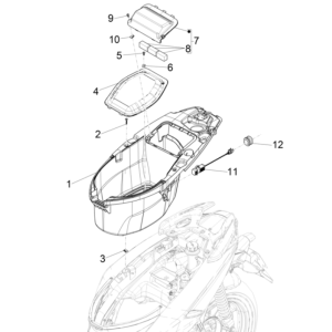 Piaggio Typhoon 50 2-stroke Euro 4 2018-2020 helmet box