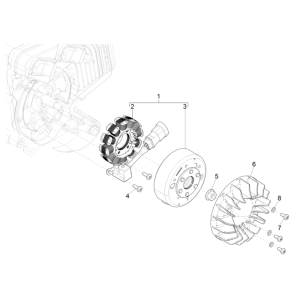 Ignition - Stator - Flywheel Piaggio Typhoon 50 2-stroke Euro 4 2018-2020