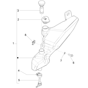 Piaggio Typhoon 50 2-stroke Euro 4 2018-2020 oil tank