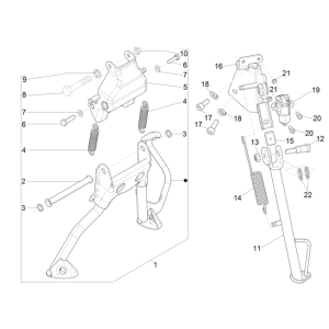 Piaggio Typhoon 50 2-stroke Euro 4 centre stand 2018-2020