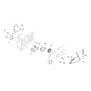 Starter Motor - Bendix Piaggio Typhoon 50 2-stroke Euro 4 2018-2020