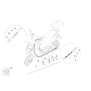 Piaggio Typhoon 50 2-stroke Euro 4 2018-2020 throttle cable