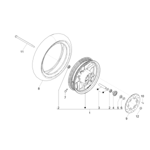 Piaggio Typhoon 50 2-stroke Euro 4 2018-2020 front wheel
