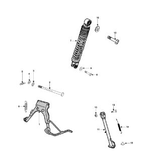 Shock Absorber- Standard Peugeot Vivacity 3 2-Stroke