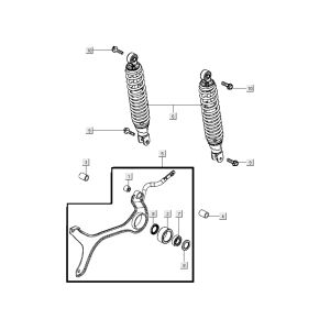 Rear shock absorber Super 8 Street 4-stroke blue