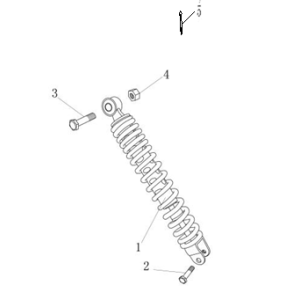 Shock absorber China Ape50 black