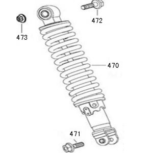 Shock absorber China R8 white