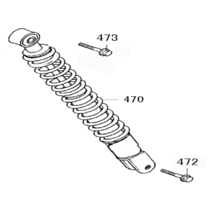 Shock absorber China Star50 white