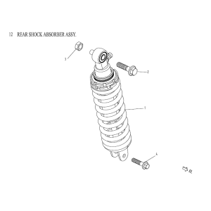 Shock absorber China Venom white