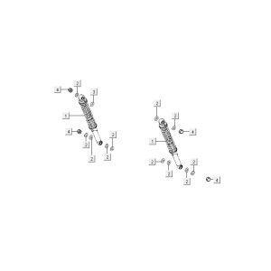 Shock absorber Kymco Activ 4-stroke red-black