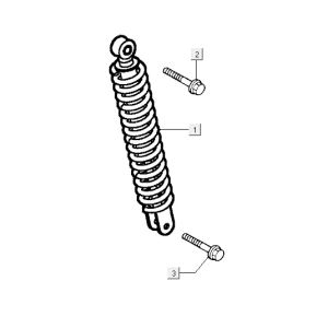 Shock absorber Kymco Vitality 2t ac red