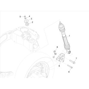 Vespa Elettrica 2018-2019 Shock Absorber