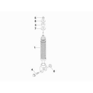Shock Absorber Vespa Lxv 25km 4-stroke 2-valve