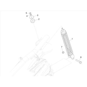 Piaggo Zip 4-stroke shock absorber (euro5 injection IGET)
