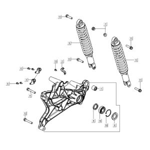 Rear shock absorbers Kymco Gti 300i