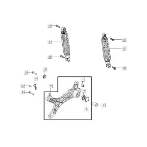 shock absorbers AGILITY 16+ 4T 125 Matt Metallic Silver