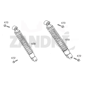 Shock absorbers BTC Riva Sport pantone blue