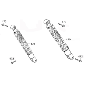 Shock absorbers Edwards Maple V50-2 125cc matt black