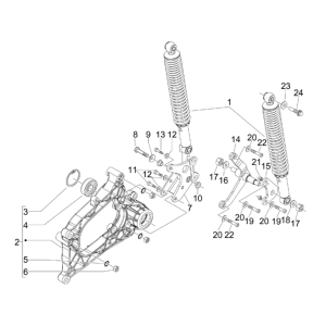 Shock absorbers Piaggio MP3 300LT Sport 2009-2014