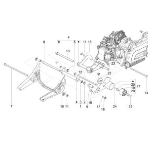 Piaggio MP3 300 HPE/300 HPE SPORT E5 ABS 2020-2022 swing arm (EMEA)