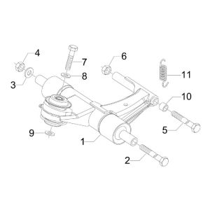 Subframe Vespa Primavera 4-stroke 3-valve (euro4 injection iget)