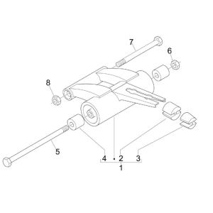 Subframe Piaggio Zip 2000 2-stroke AC