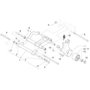 Subframe Piaggio New Fly 4-stroke 4-valve