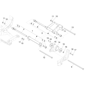 Piaggio Medley 150 4T IE ABS E4 2016-2020 swing arm (EMEA)